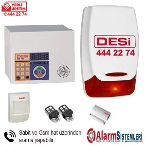 Desi HS-102 Metaline GSM Aramalı Kablosuz Alarm Sistemi
